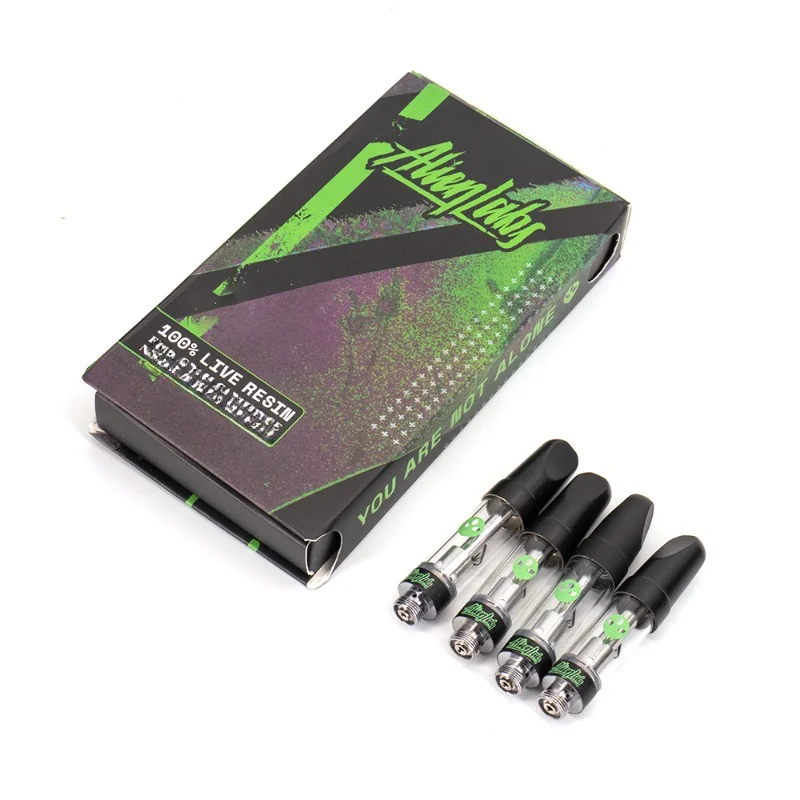 10pcs Alien Labs Biskante Live Cartridges Carts 0.8ml 1ml 510 Thread Ceramic Coil Cartridge Tank for Preheat Vape Pen Battery