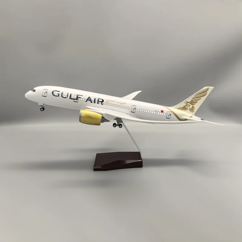 1/130 Scale 47CM Gulf Air B787 Airline Airplane Diecast Resin Model Dreamliner Aircraft Replica Plane Collection Decoration Toys