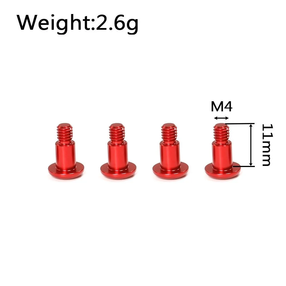 Tornillo escalonado M4 de Metal, 4 Uds., para Tamiya TT02 TT-02 TT02B 1/10 RC, piezas de mejora de coche, accesorios