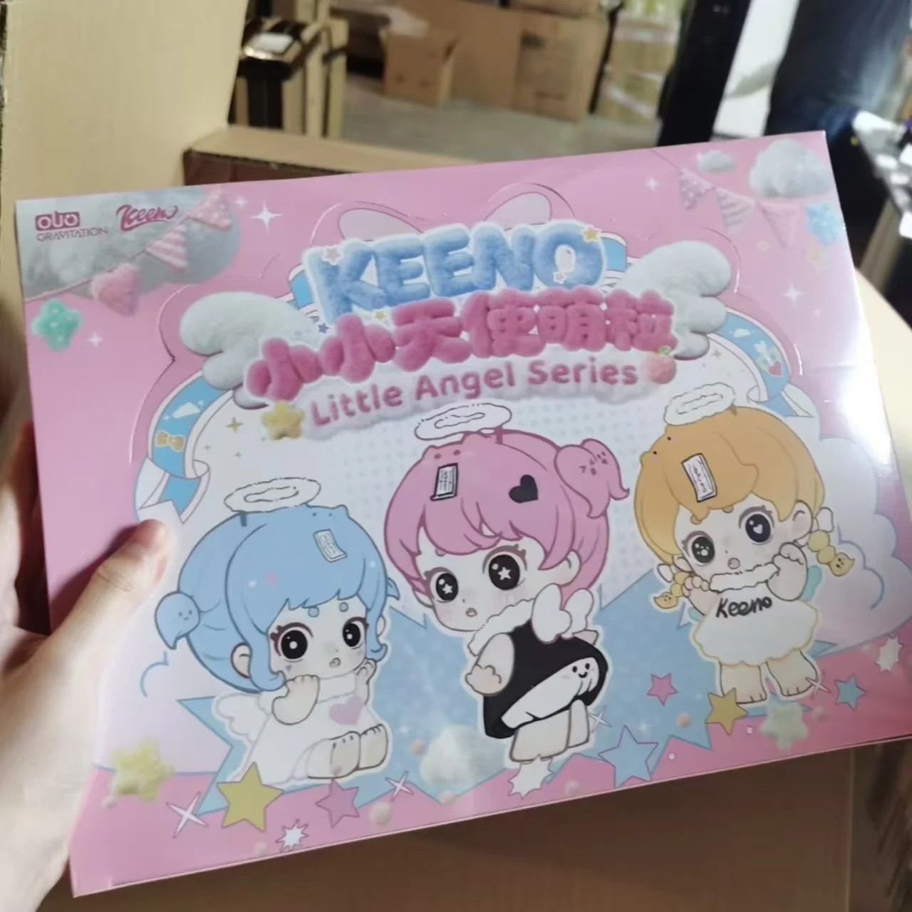 

Коллекционная мини-фигурка Keeno Ghost Mystery Box Little Angel Series: милый кавайный сюрприз в пакете, игрушка для декора рабочего стола, дома и офиса, подарки