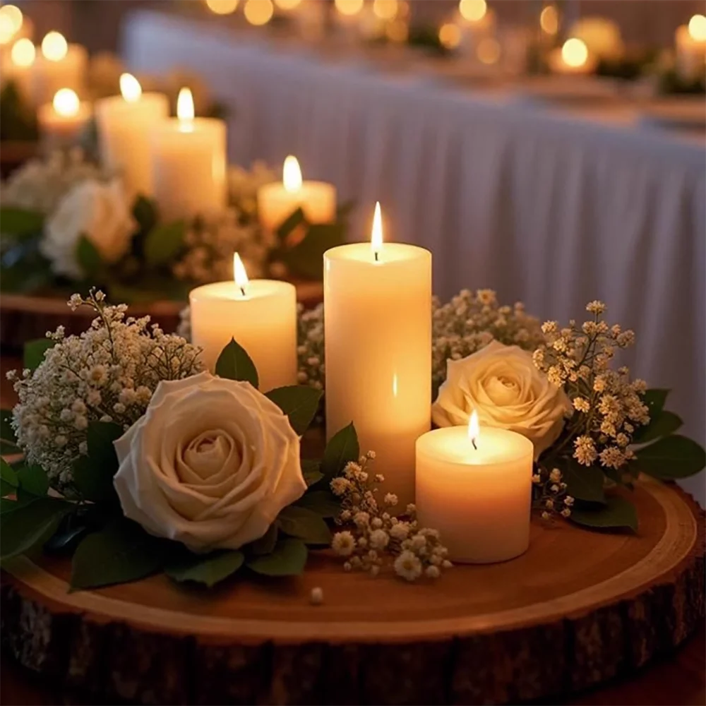 Pillar Canlde Molds Cylindrical wedding Candle molds European Style DIY candles Silicone Rubber molds