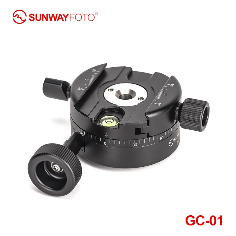 SUNWAYFOTO GC-01 Geared Clamp for GH-PRO II with Arca QR Quick Release Plate for Tripod head for DSLR Camera