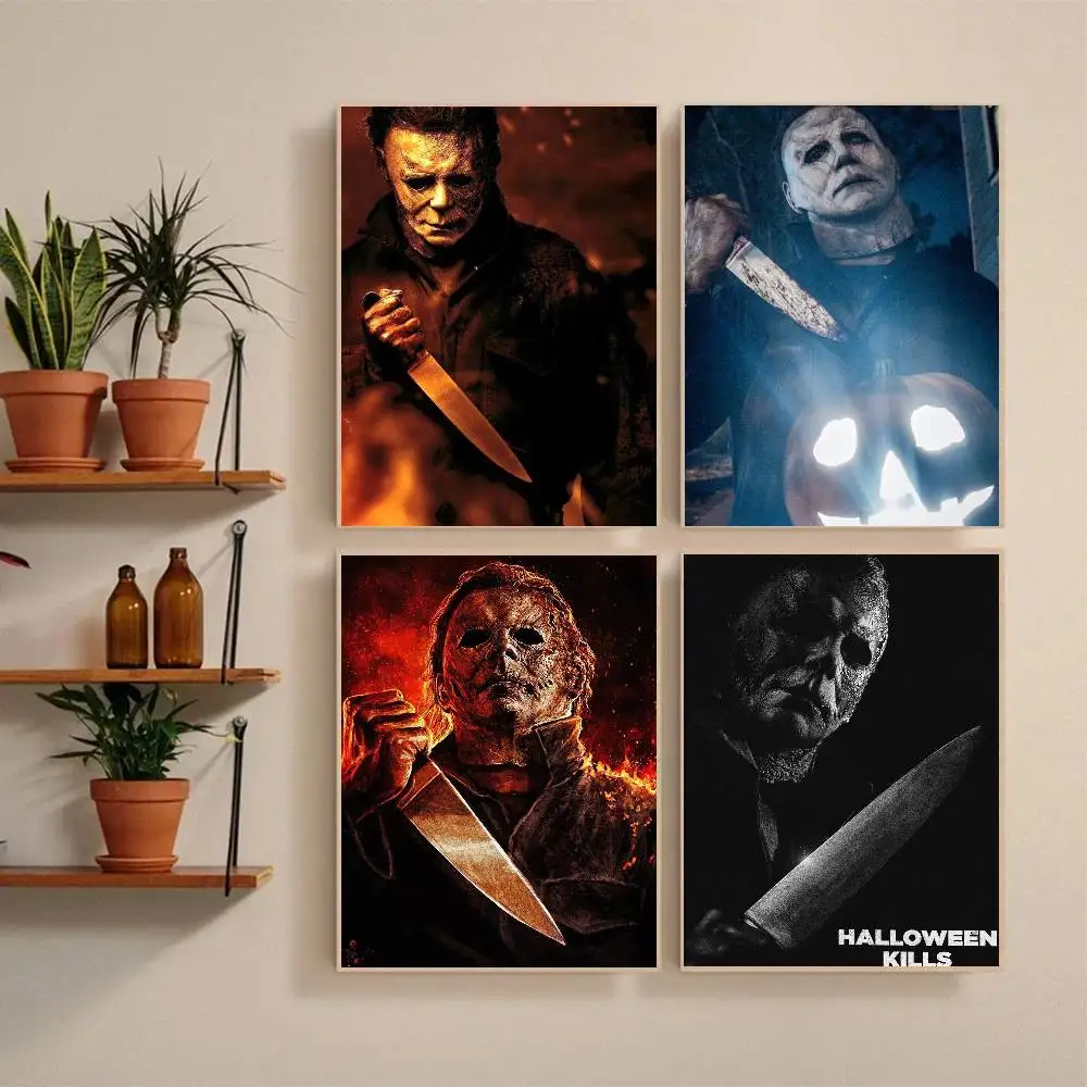 1 قطعة فيلم الرعب مايكل مايرز المشارك ذاتية اللصق الفن ورقة مقاومة للماء ملصق مقهى بار غرفة جدار ديكور #2