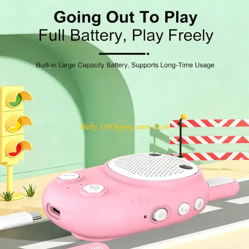 Dispositivo comunicazione per bambini ricaricabile 23GD Walkie-talkie portatili da costruzione antiurto ideali per attività