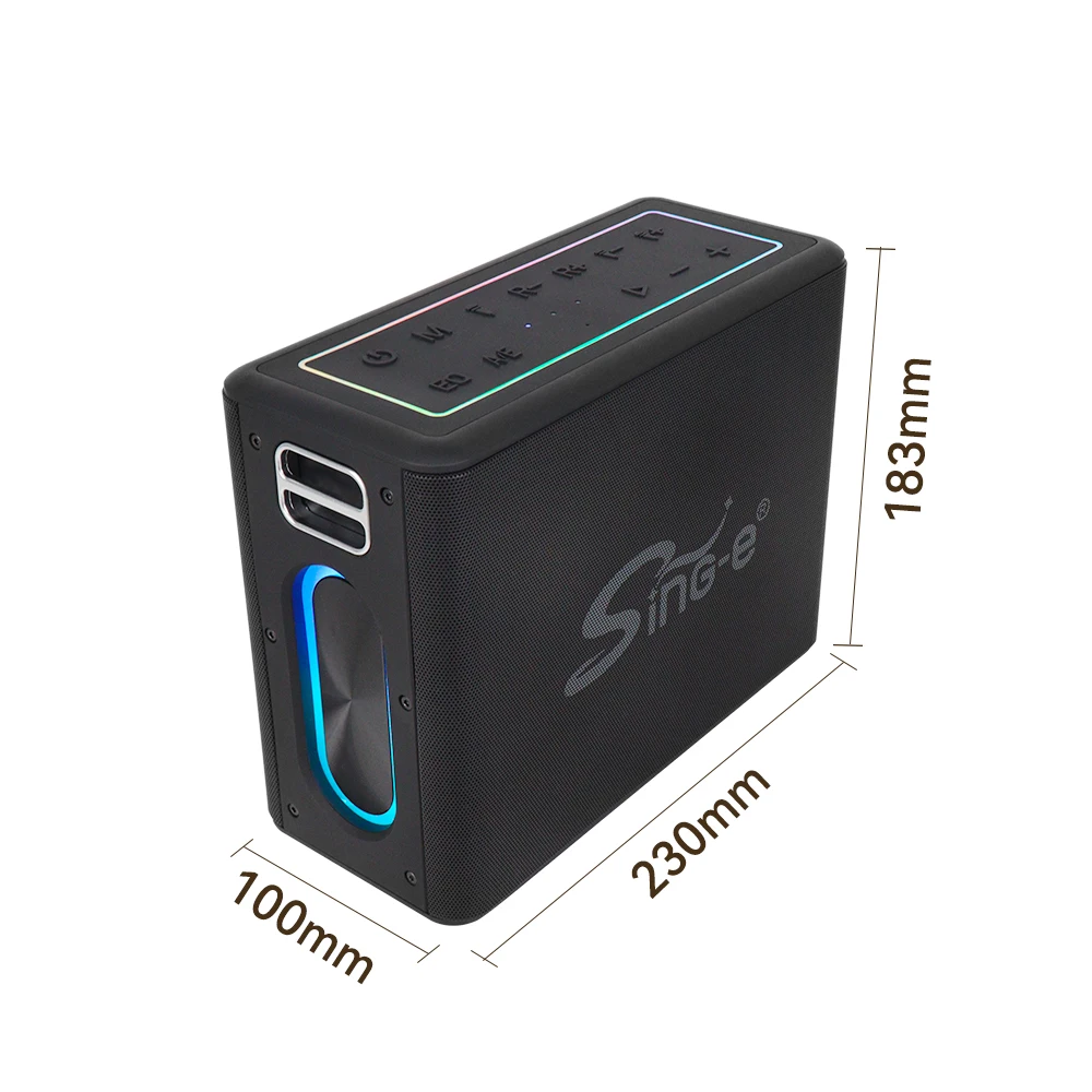 300 واط عالية الطاقة Soundbox في الهواء الطلق مقاوم للماء مضخم صوت محمول مربع الرقص المتكلم مع ميكروفون مزدوج نظام الكاريوكي المنزلي