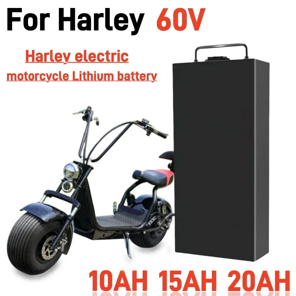 60V 10Ah 15Ah 20Ah 18650 Electric Scooter Battery Pack for 250W~1500W Motorcycle + 67.2V Charger ,60V Harley battery