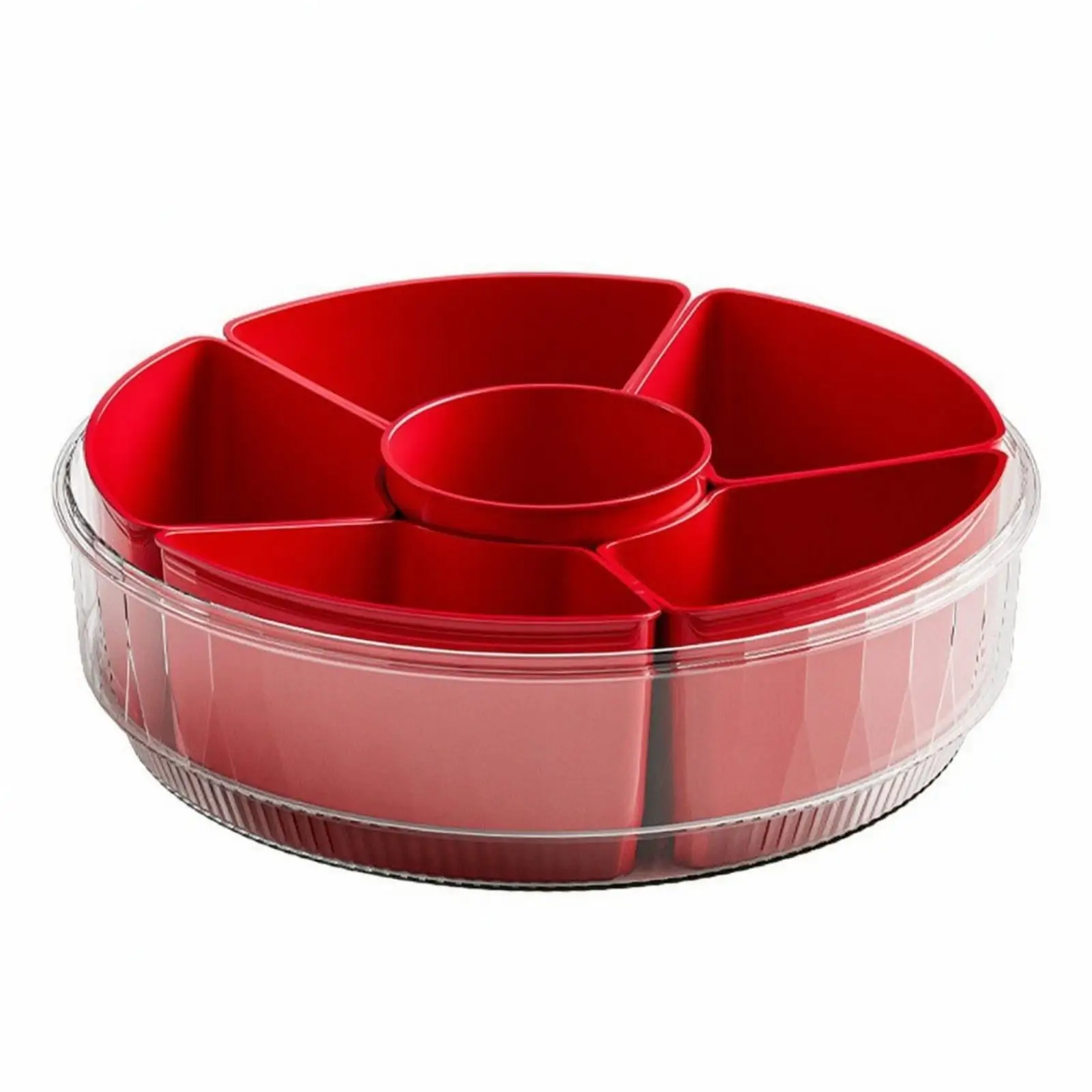Rotating Vegetable Drying Rack Tray for Table Use with Multiple Sections for Hot Pot Meals