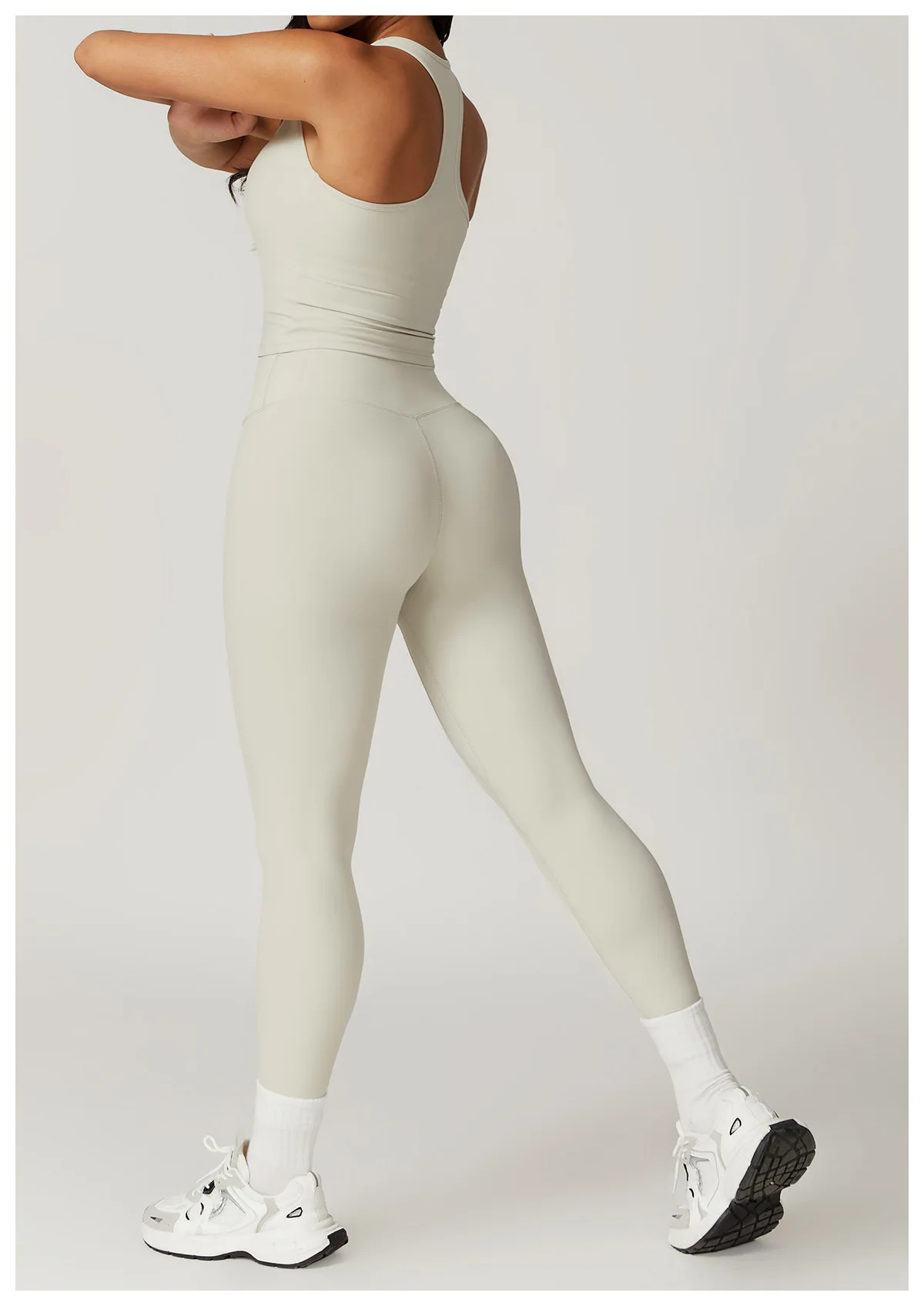 Hearuisavy Sommer Stoßfestes Yoga-Top Lauf-Tanktop für Damen Fitness Schnelltrocknende Trainingsweste Ärmelloses Sport-Top für Frauen – Detail 35
