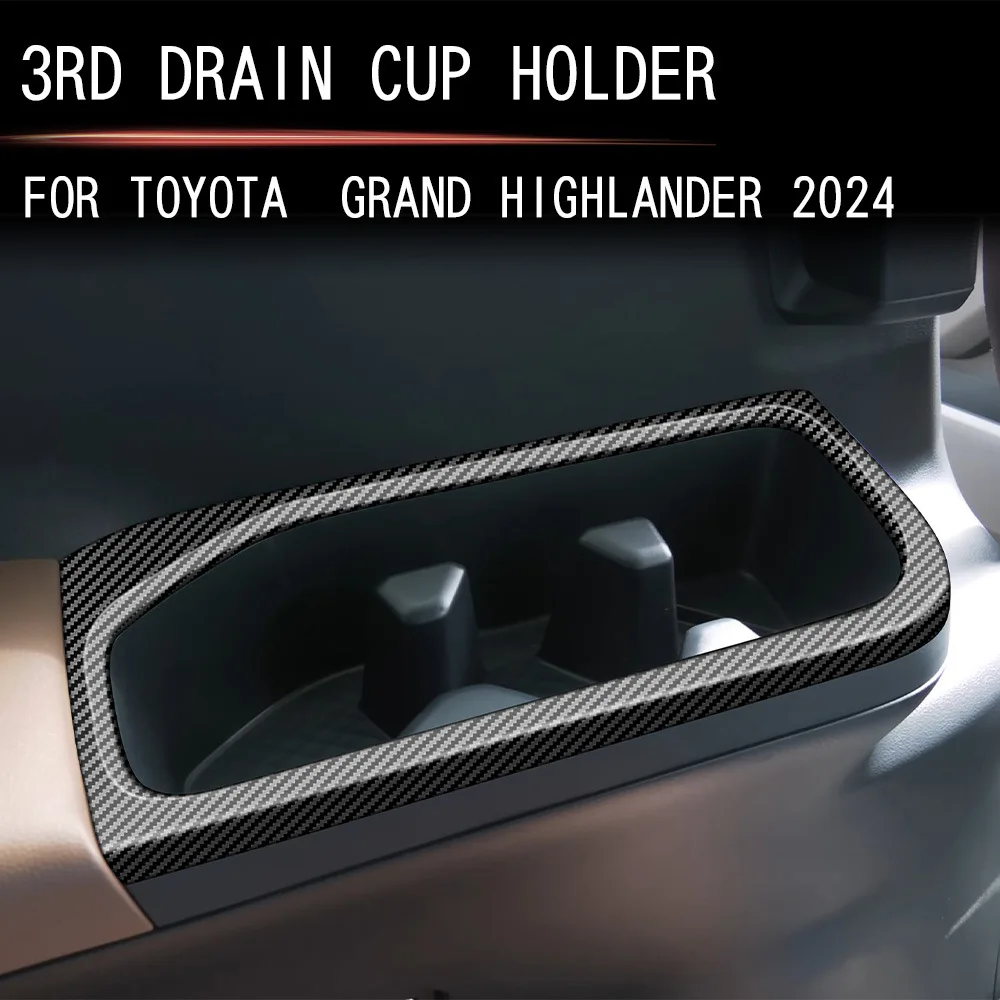 

Rear Armrest Water Cup Frame Holder Cover for Toyota GRAND HIGHLANDER Interior Accessories 2024