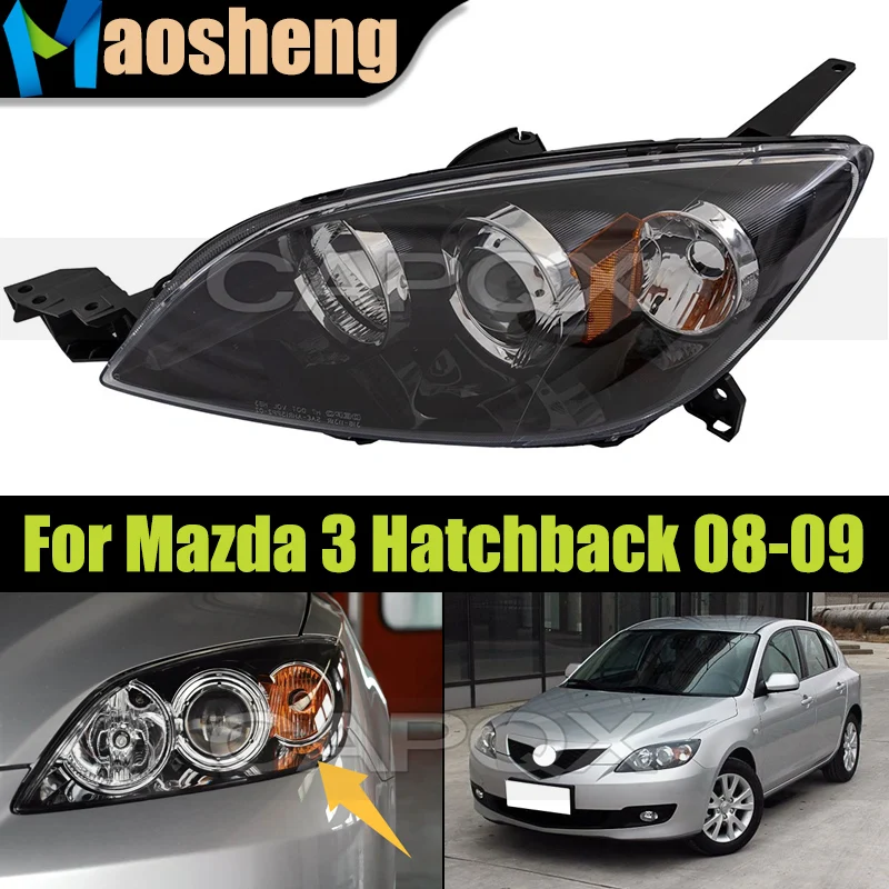 

Car Front Headlight Head Light For Mazda 3 Hatchback 2008 2009 Headlamp Head Lap Driver Light