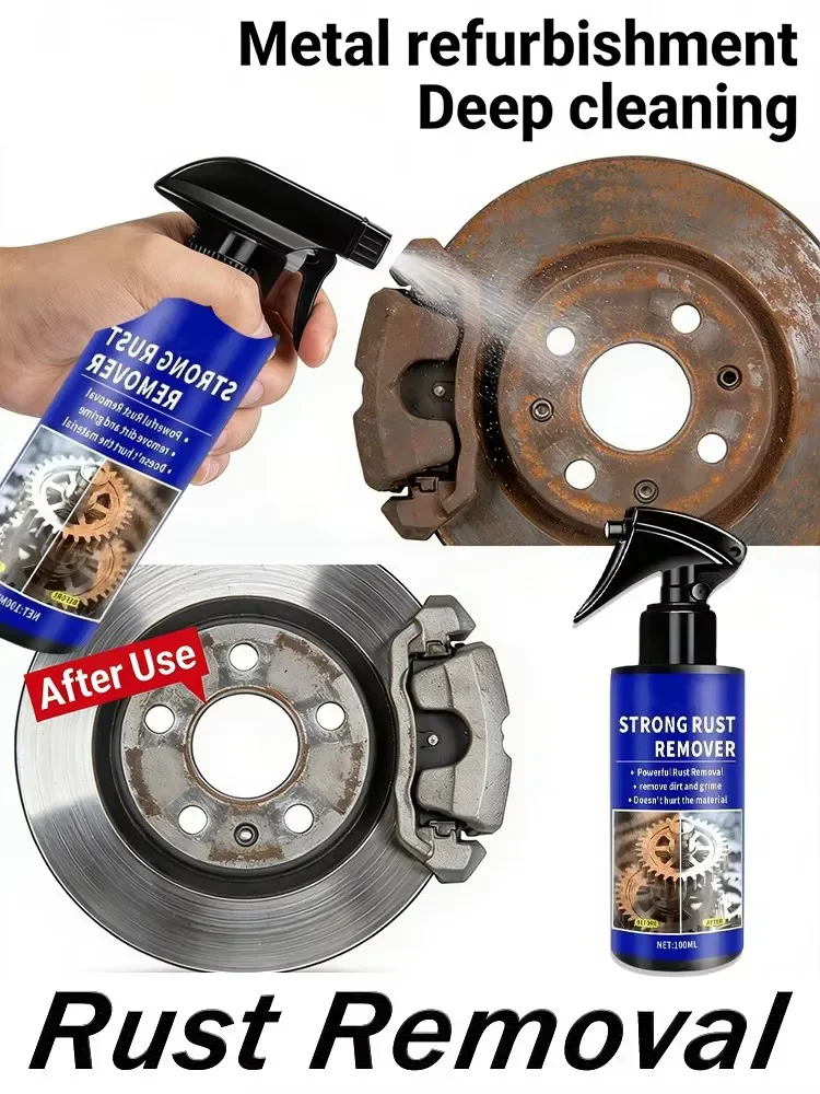 100ML Rust Remover Spray Metal Car Bike Household Tools Providing Surface Powerful Protection Car Brake Pads Iron Metal Surface