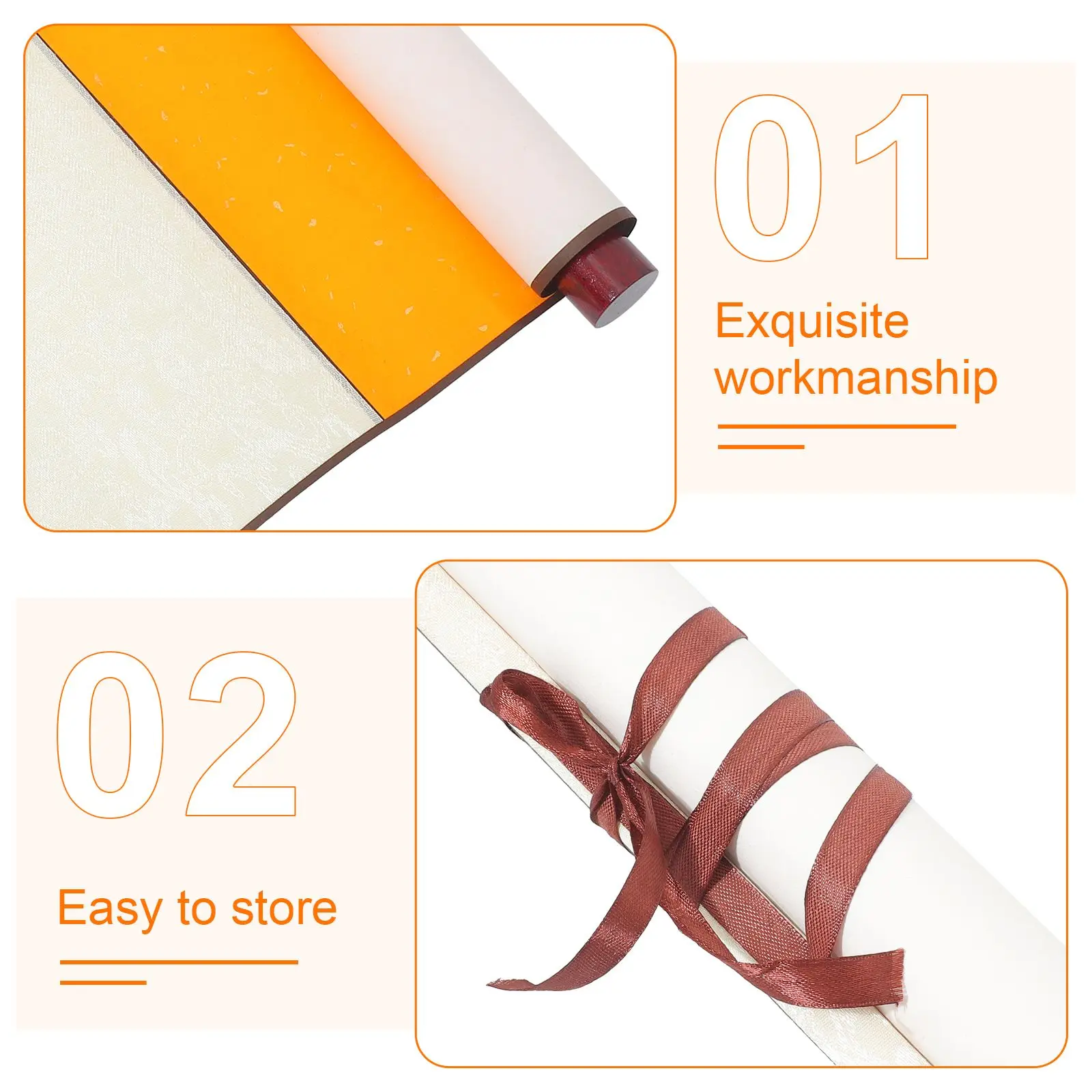 Blank Scroll Drawing Scrolls Home Supplies Calligraphy Paper Household Multi-function Reel