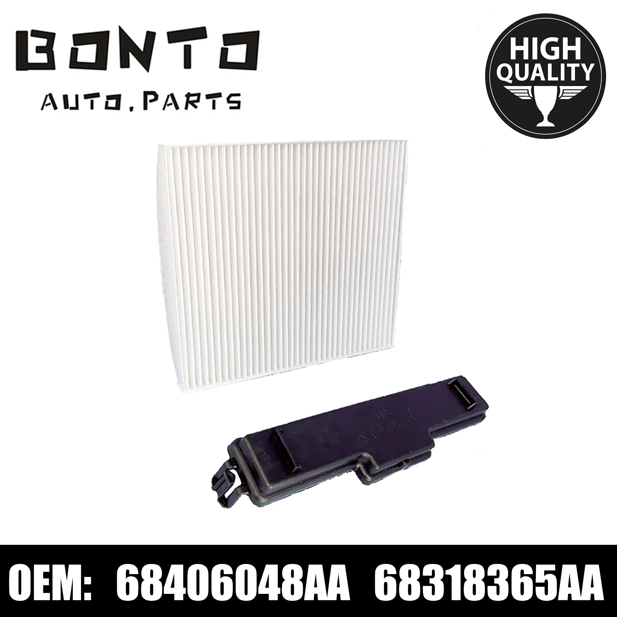 BONTO Cabin Air Filter&Cover Set fit for Dodge RAM 1500 2500 3500 Replace 68406048AA 68318365AA 68052292AA