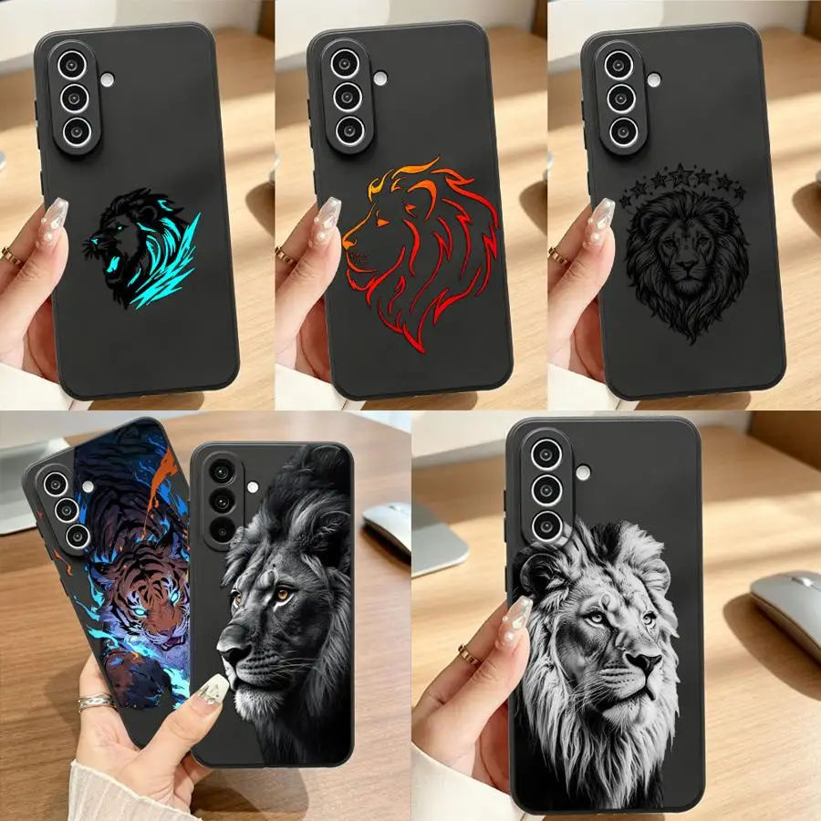 Phone Cover Case for Samsung Galaxy A57 A50 A25 A16 A15 A73 A51 A53 A17 A55 A06 A37 A52 A36 A05 A41 A70 Dark Bold Lion