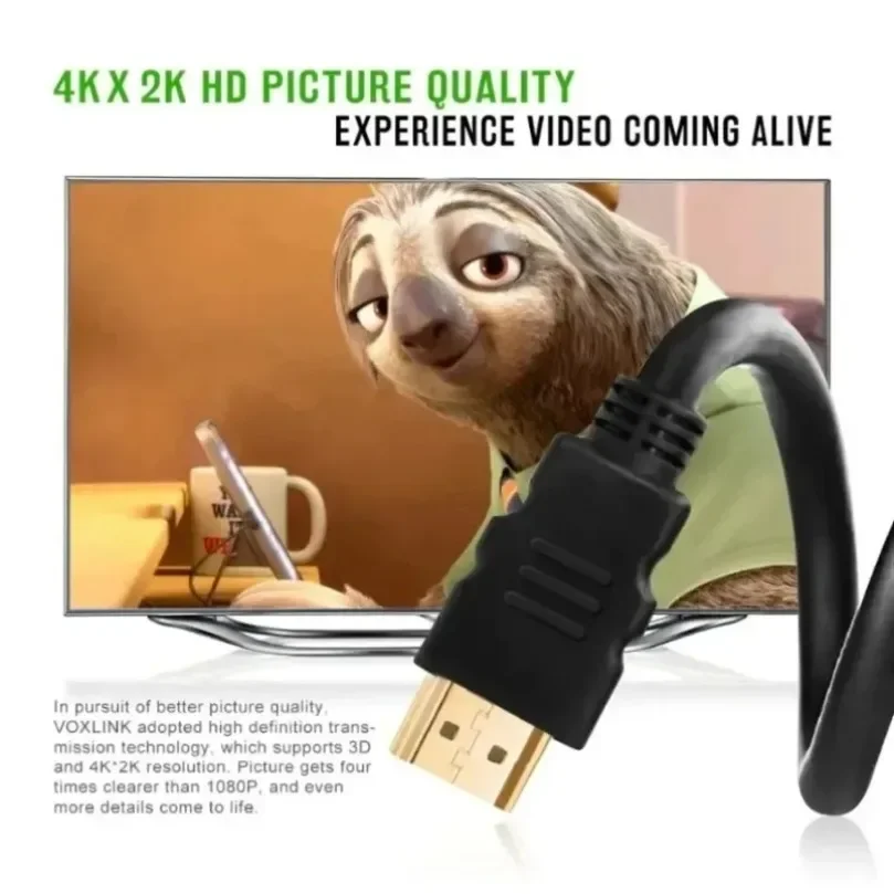 VIKEFON 1,5 m 4K 60 Hz High-Speed-2.0-Verbindungskabel für UHD FHD PS3 PS4 Xbox TV zum Anschluss des Monitors HDMI-kompatibles Kabel – Detail 2