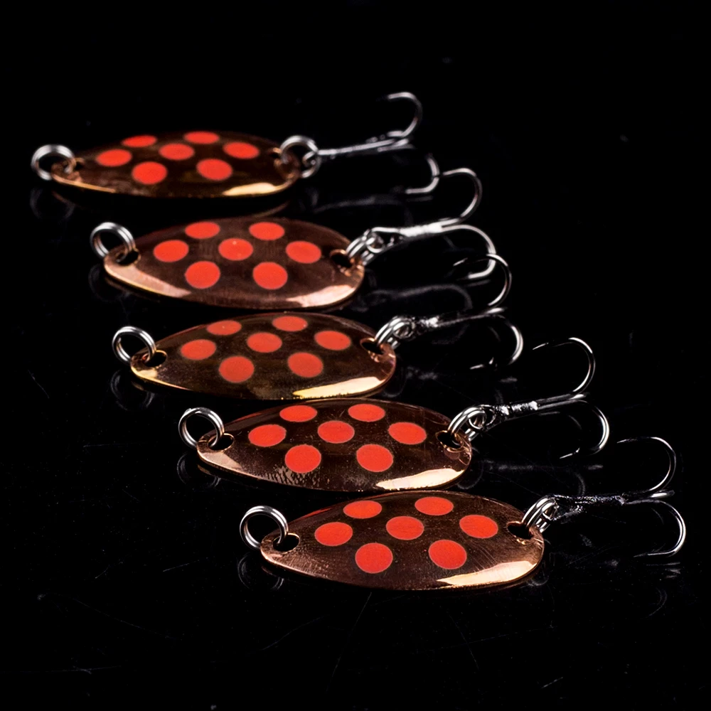 AYWFISH 33MM 2.6G Metal Spoon Spinner Fishing Lure Saltwater Crankbait Wobble For Trolling Pike Bass Trout Fishing Special Offer