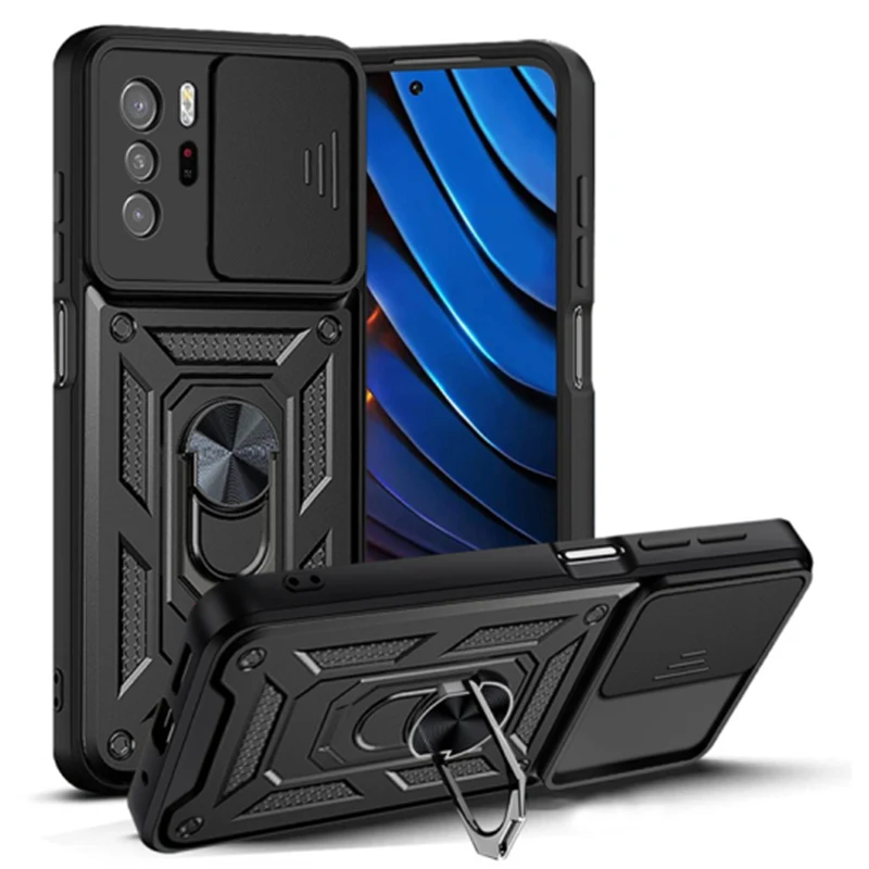 For Xiaomi Poco X3 GT Case Shockproof Armor Phone Case For Poko Poxo Pocco Little X3 GT X3GT Ring Holder Camera Protection Funda