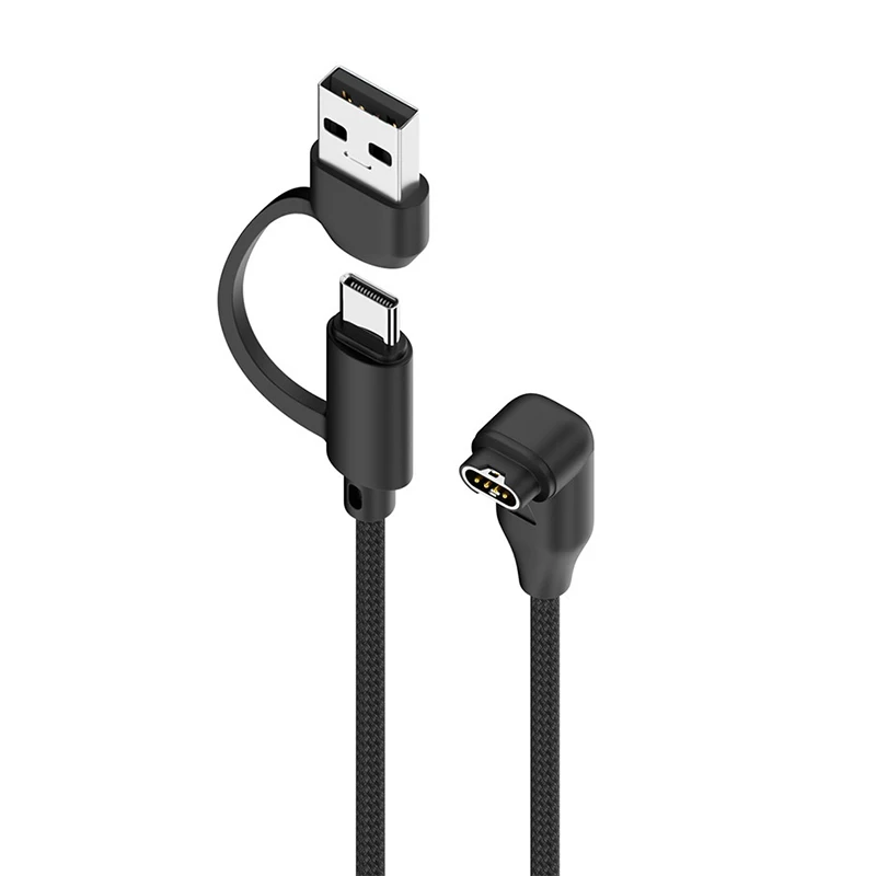 2 في 1 USB نوع C ساعة كابل شحن سريع ل Garmin Fenix 7/7S/7X/7 Pro/6/6S/6X/5/5S/5X Forerunner 165 245 255 955 Venu 2