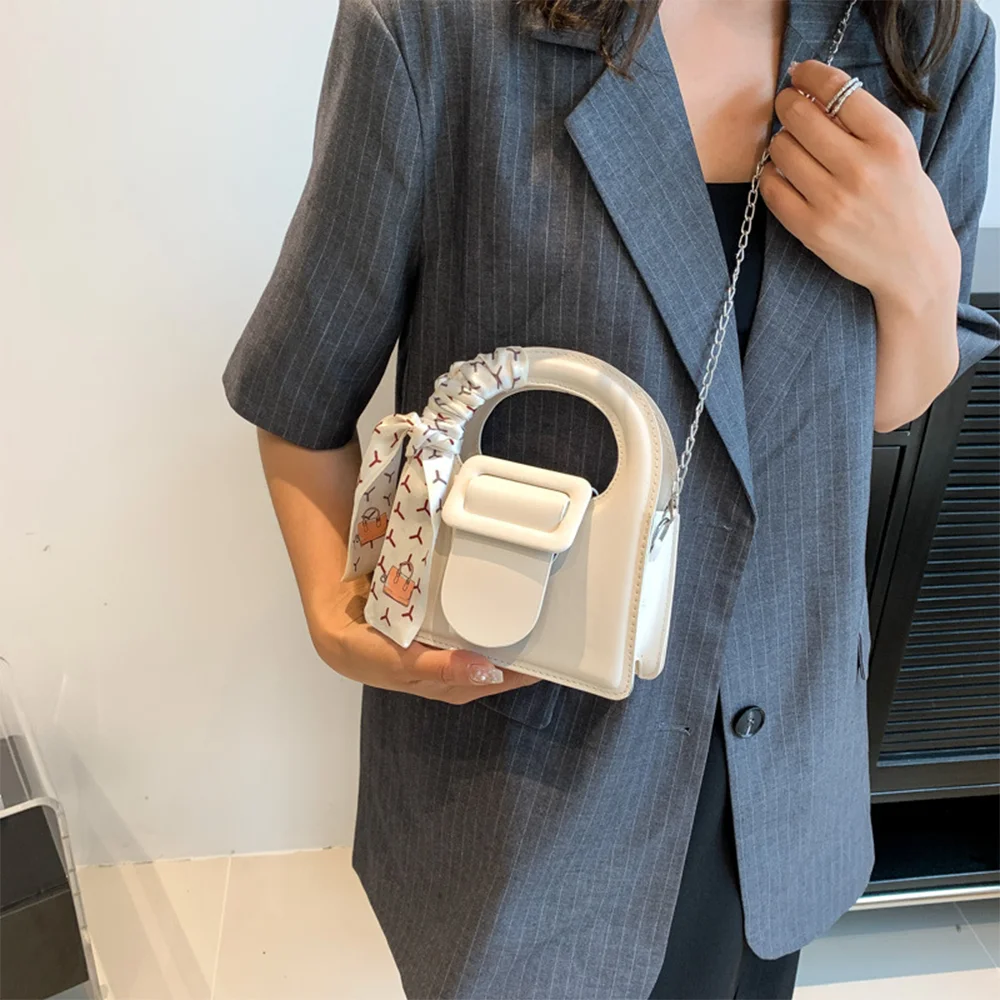 

Solid Color Fashionable Shoulder Crossbody Bag Texture Popular Chain Handbag Women's New Simple Small Square Bag