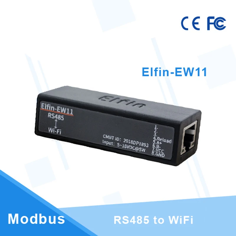 Imagem -03 - Porta Serial Rs485 para Wifi Device Server Data Transfer Converter Elfin-ew11 Suporte Tcp ip Telnet Modbus Protocolo Tcp Iot