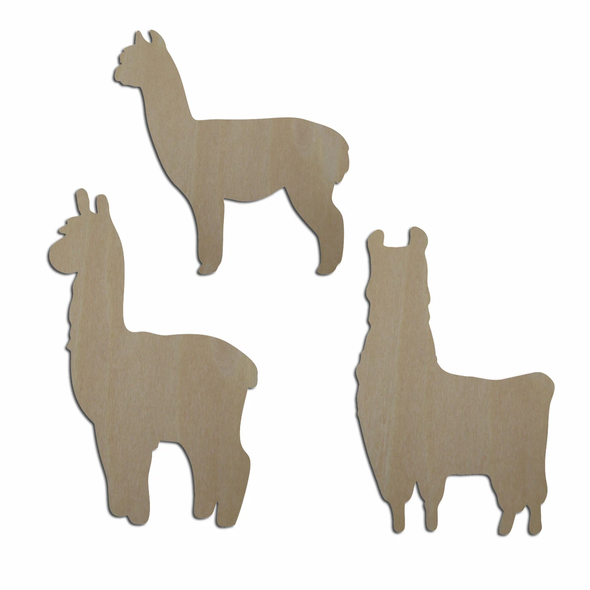 Alpaca Unfinished Blank Wooden Wild Animal Laser Cut Out Wood Shape Craft Supply Woodcraft Cutout