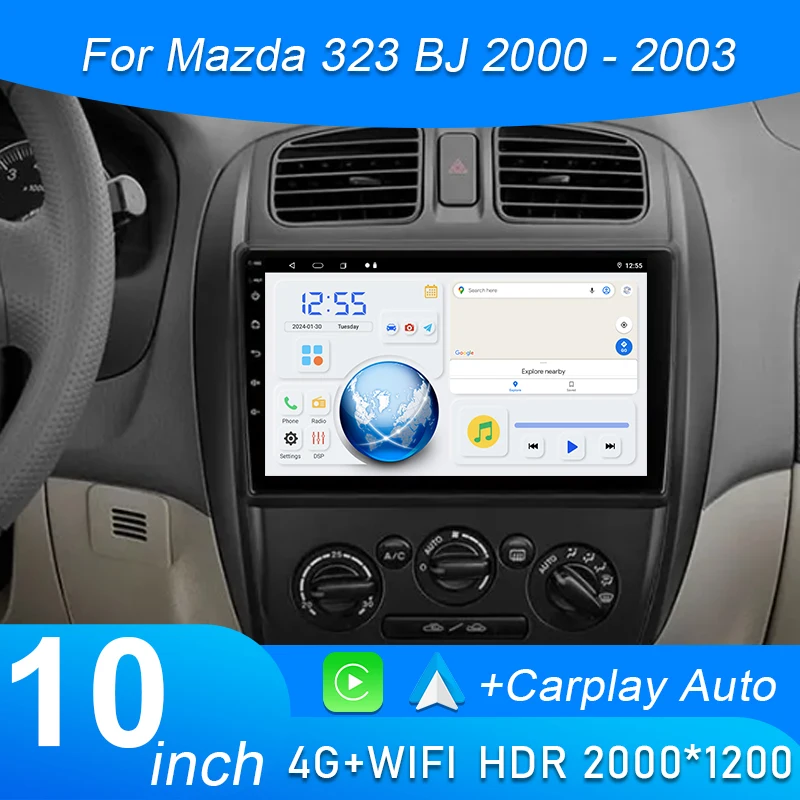 

Car Radio For Mazda 323 BJ 2000 - 2003 Android 15 Multimedia Video Player Navigation Monitor Screen TV lettore Video Car GPS