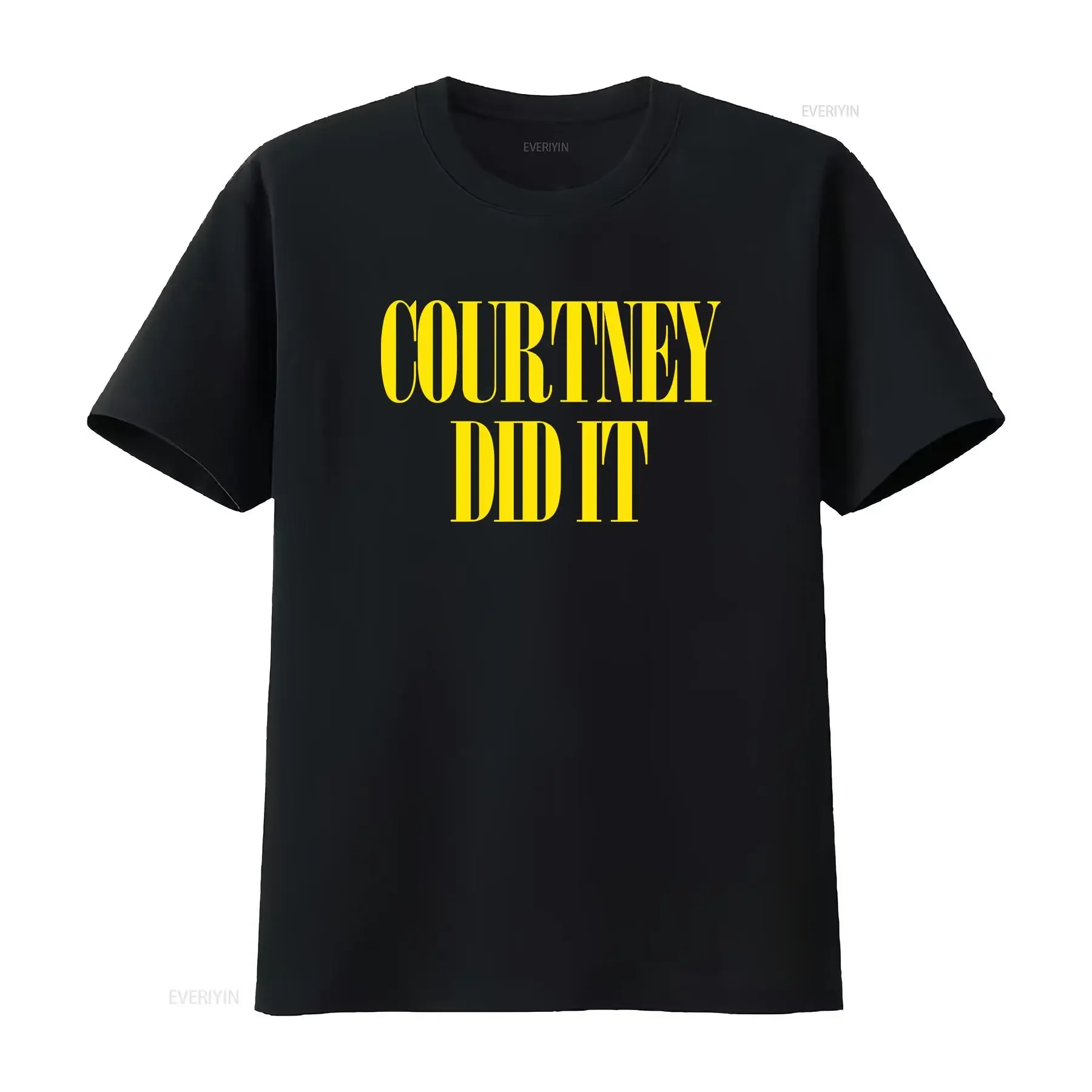 Courtney Did It Cool Fun Saying Punk Rock 90s Music Grunge T Shirt  vintage Washed Stylish Soft Versatile Breathable streetwear