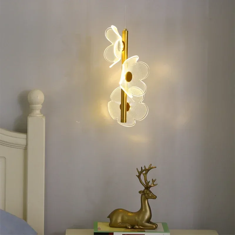 Lustre LED Pendant Light Fixture Nordic Hanging Lamps for Ceiling Bedside Bedroom Home Children's Room Decoration Pendant Lamp image 3