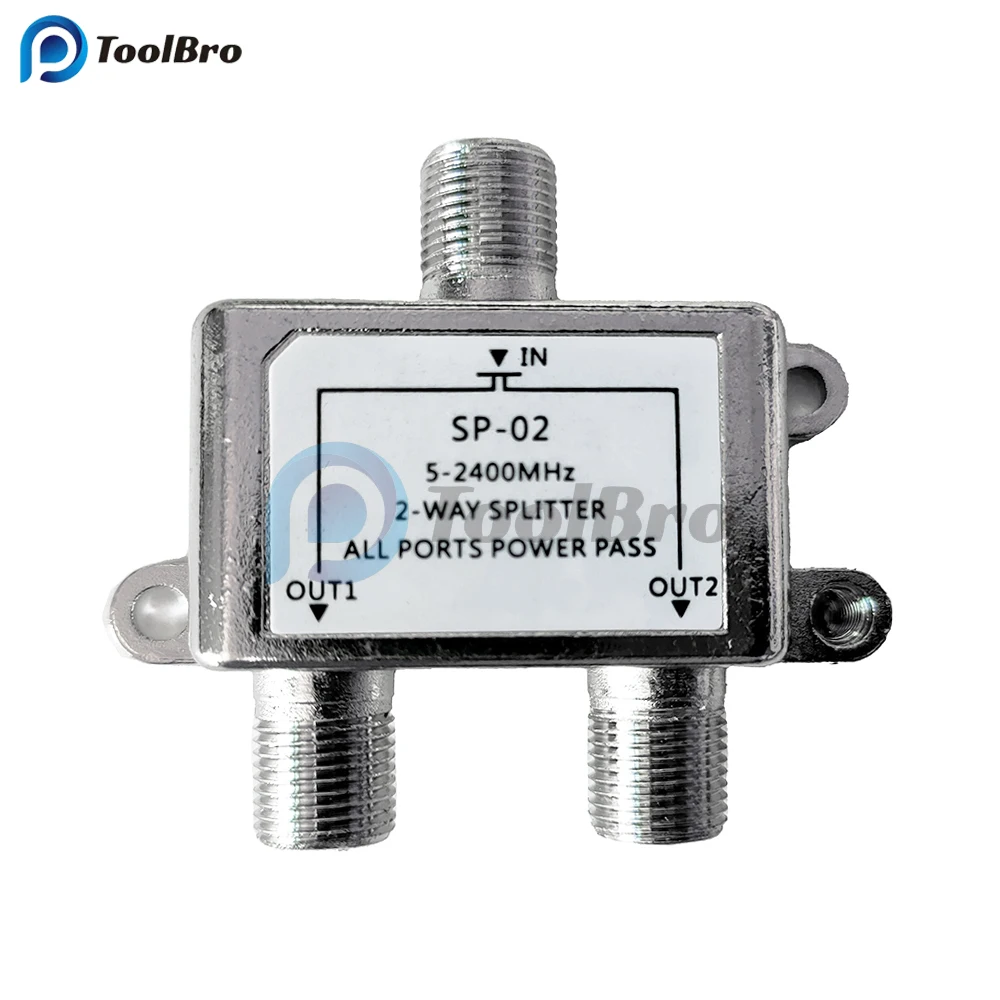 Way Satélite Splitter 52400mhz Digital Coaxial Cabo Splitter Conector Distribuidor para Satv Catv 2