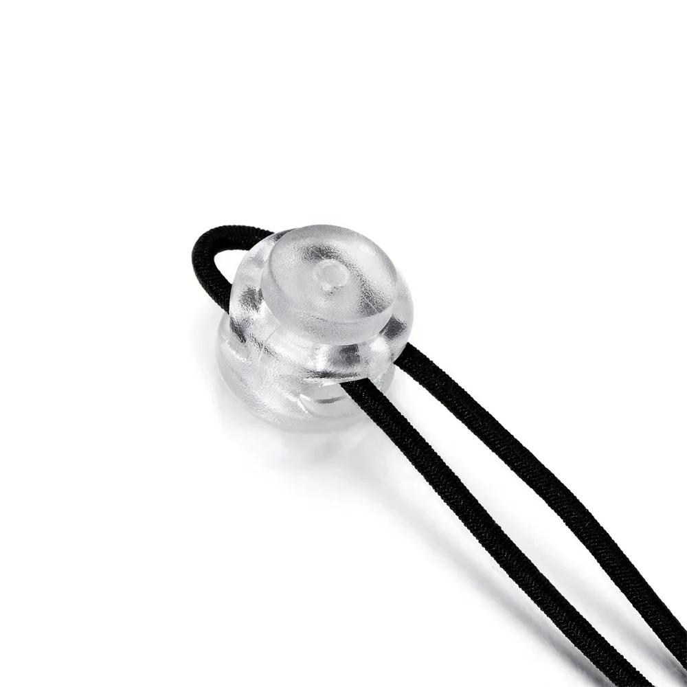 10pcs Cord Lock Plastic Stopper Cord Ends Toggles Clip Buckle Transparent Clear Frost For Shoelace Clothing DIY Bag Accessories image 2