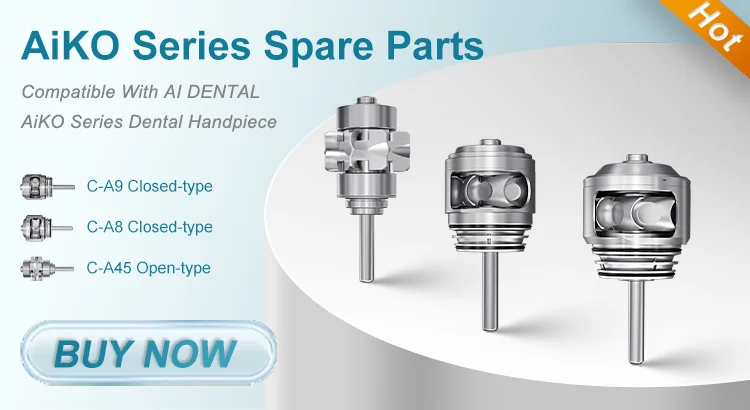 Dental High Speed Hand Piece LED Self-Luminous Air Turbine Handpiece 2 Holes 4 Holes Dentist Chair Parts Small Head M500LG