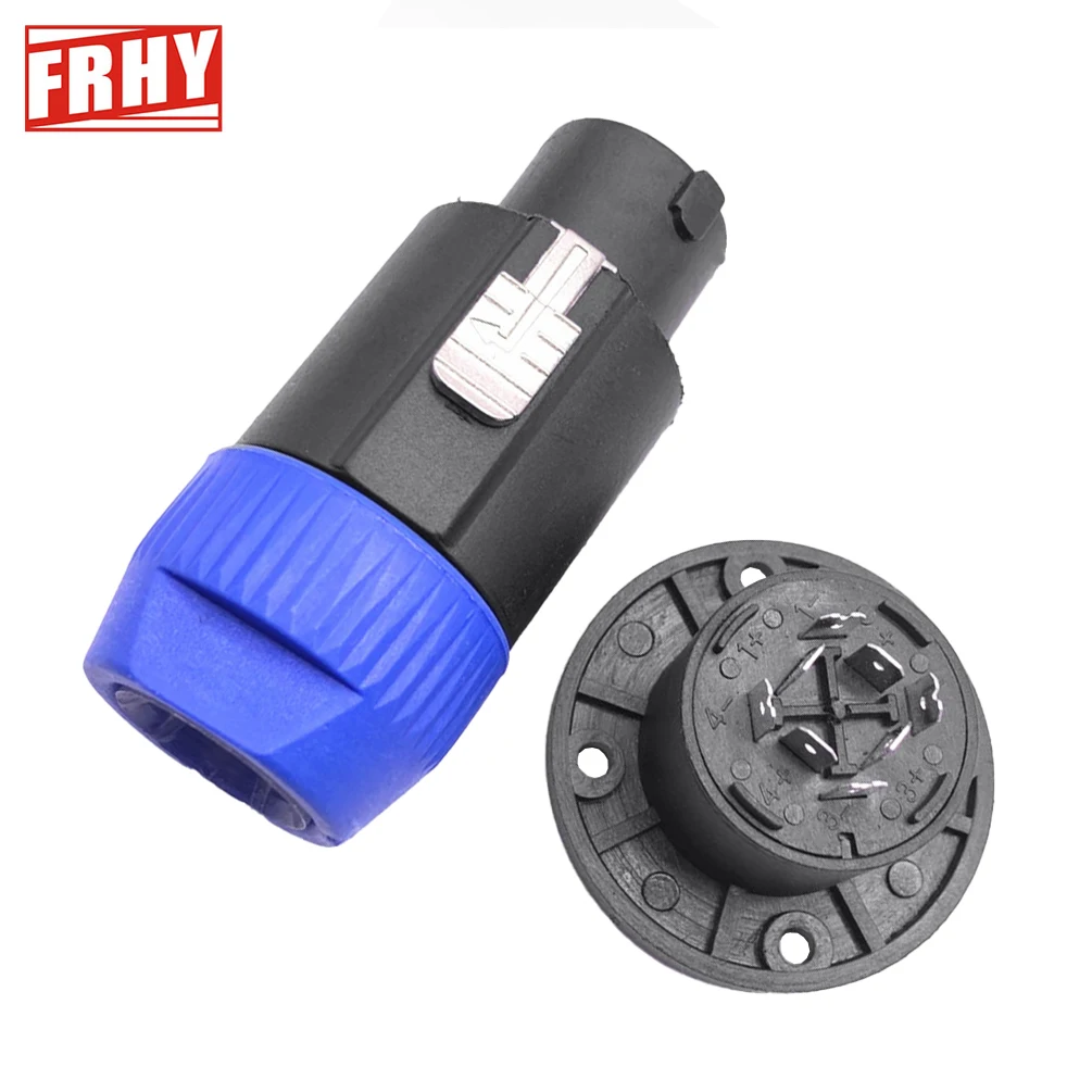 SpeakON 8 Pin Powercon Plug & Panel Mount Female Socket Adapter Kit - 8-Pole Speaker Cable Connectors for Pro Audio Equipment