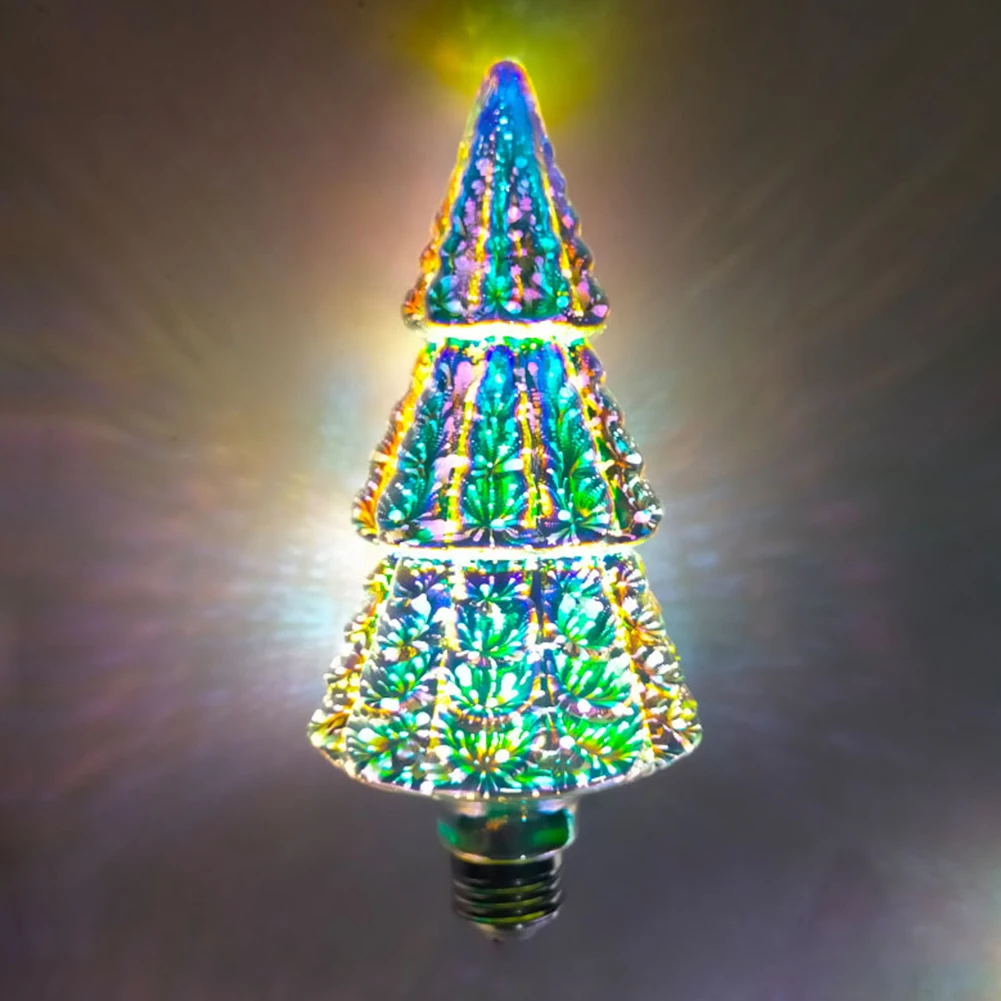 

3D Colorful Firework Fairy Multicolor Light Bulb 4.5W Vintage Edison Bulb E27 Last Up To 30000H for Holiday Christmas Decoration
