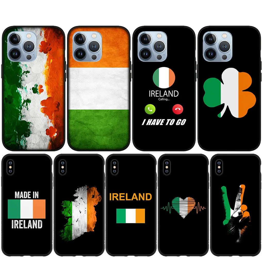 Ireland Irish Flag Cover Phone Casing for iPhone 16 15 14 13 12 Pro X XR XS Max 8 7 Plus + 15+ SE Soft Case