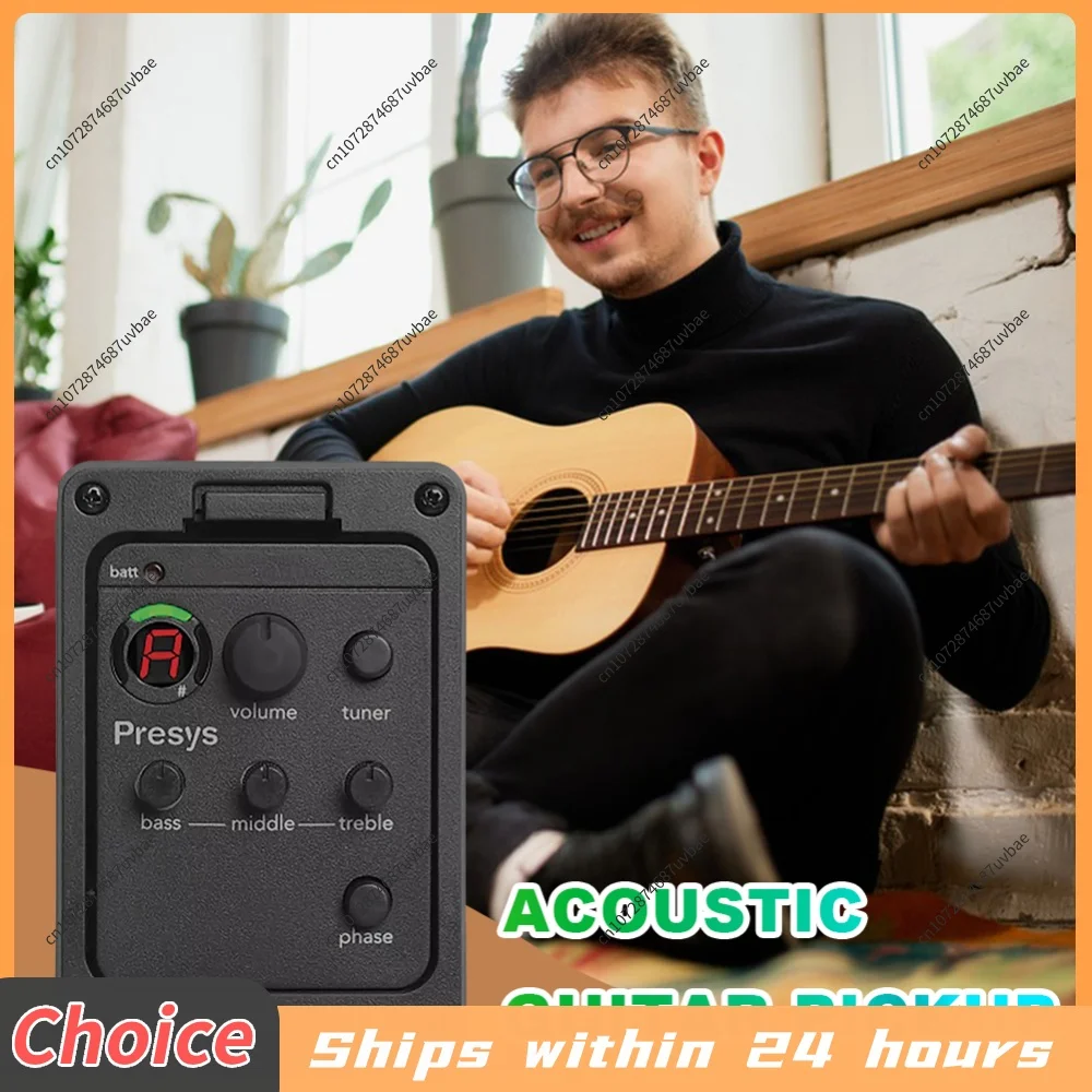 Acoustic Guitar Pickup Guitar Preamp Equalizer Portable Acoustic Guitar Equalizer Digital Tuner Pickup Guitar Accessories - view 4