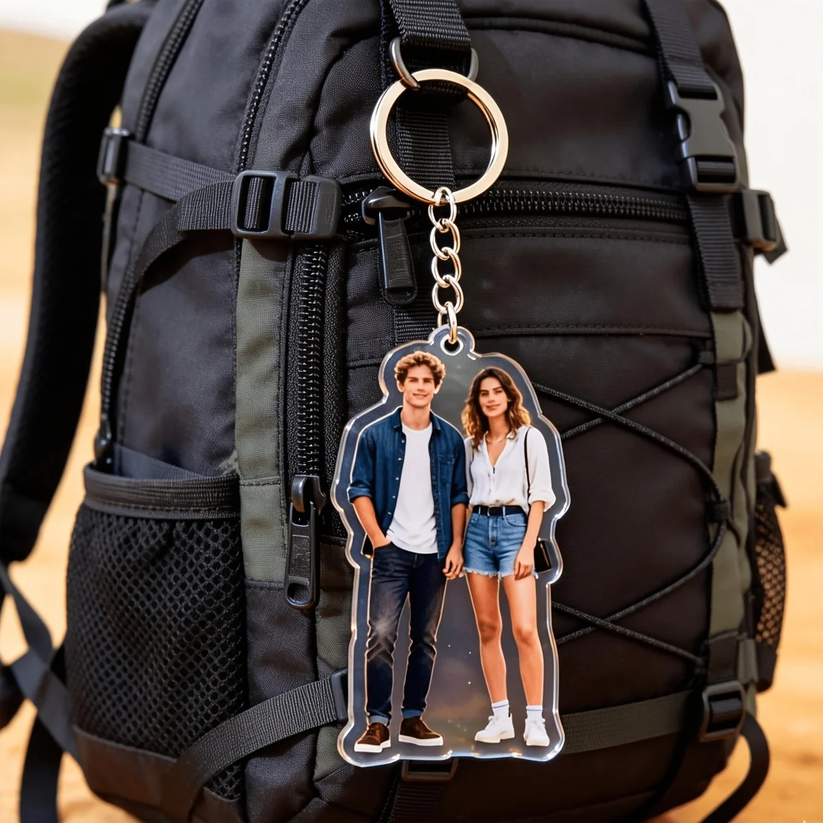 Custom Photo Keychain – Personalized Acrylic Keychain for Pets and Loved Ones; Double-Sided Portrait Keepsake; Perfect Gift for