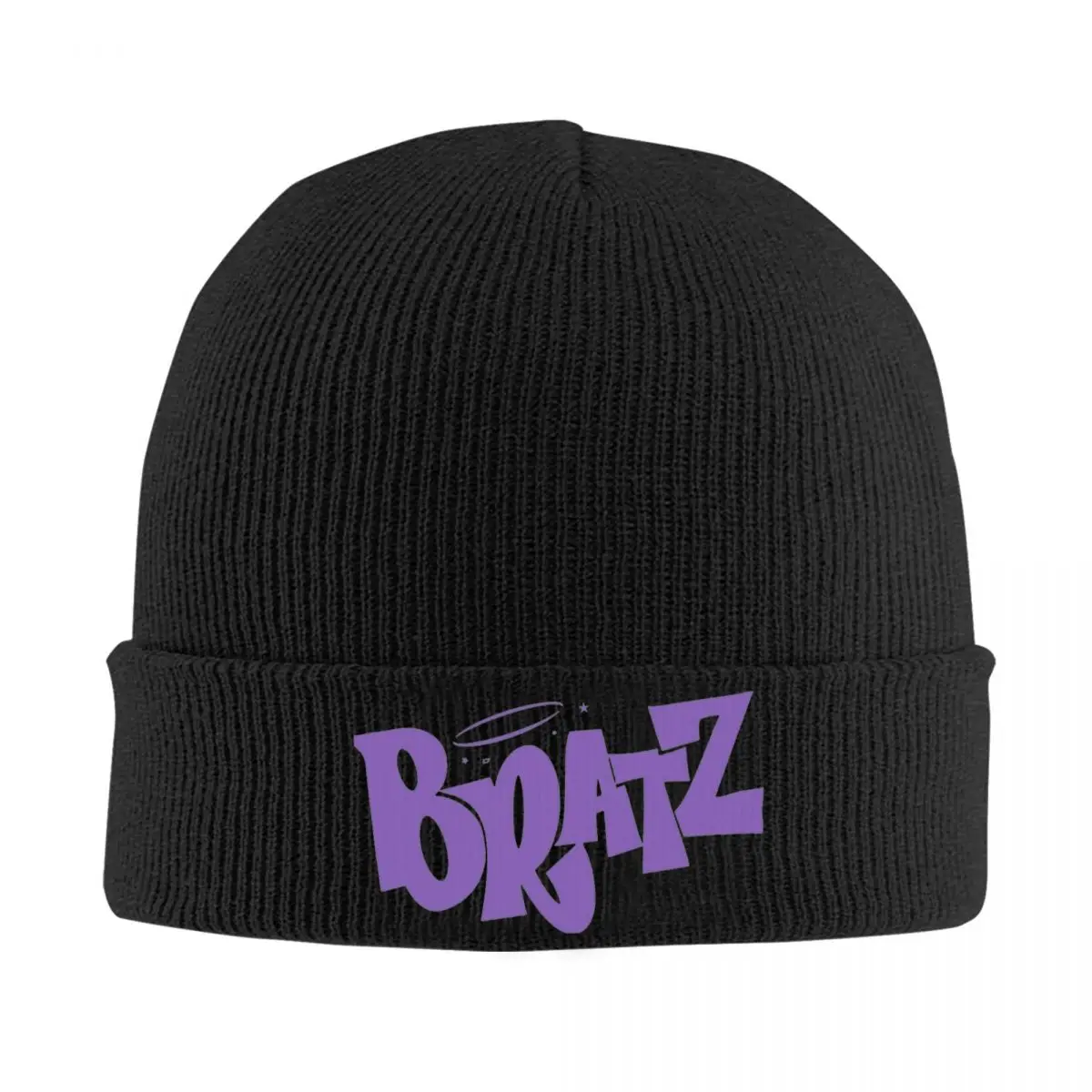 Bratz Purple Logo Bonnet Hats Cartoon Doll Beanie Hats Design Skullies Beanies Autumn Trendy Men Women Kpop Thermal Elastic Caps