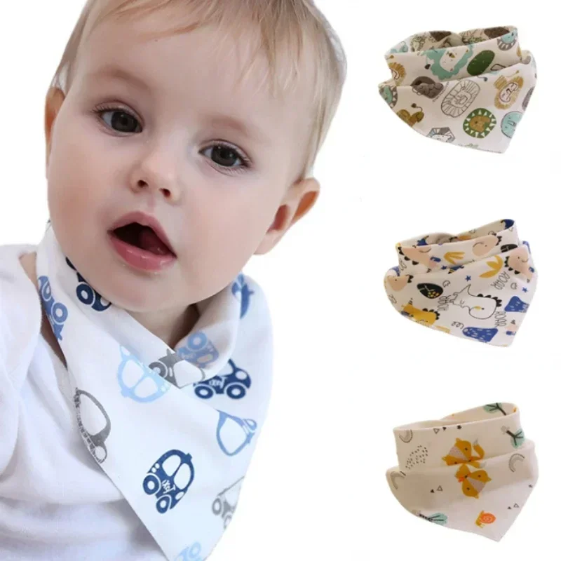 Bavoirs triangulaires en coton pour bébés, bandana pour garçons et filles, écharpe de grill, collier de repas, accessoires d\'alimentation, serviette