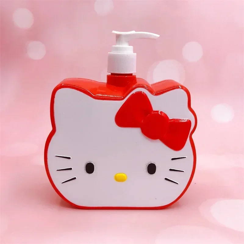 New Hello kitty cartoon cute 750ml pressing bath bottle Shampoo hand sanitizer Dish soap storage bottle Kitchen bathroom gift