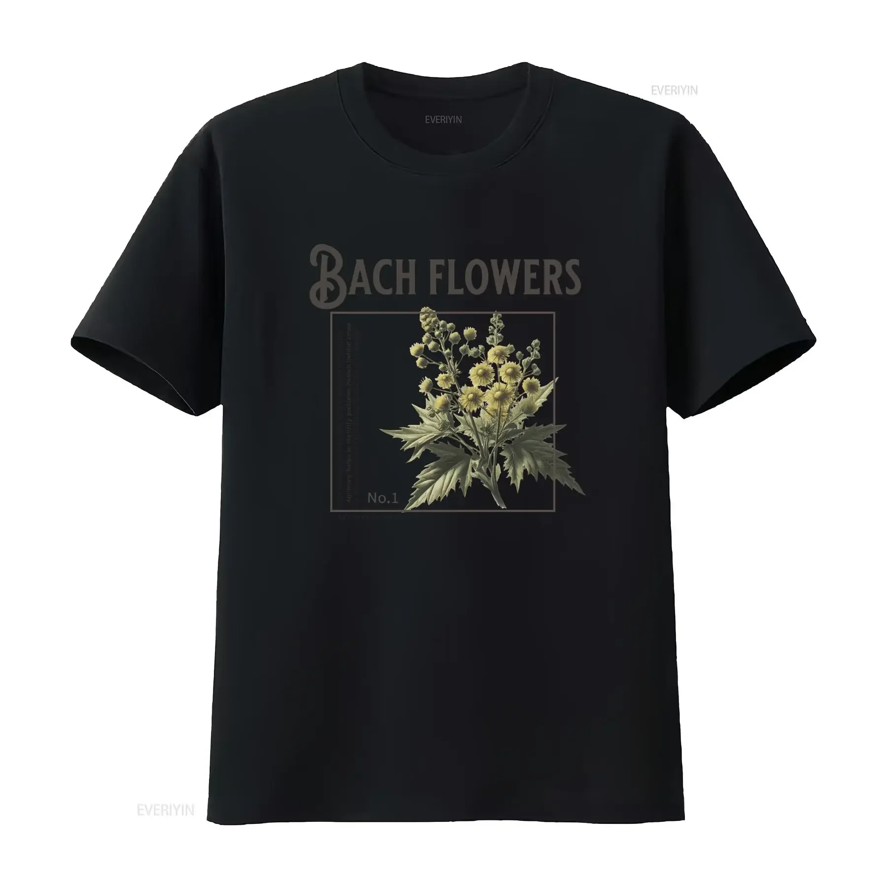Flower T Shirt Bach Flowers alternative medicine nature vintage design agrimony birthday gift vintage Washed Casual Comfortable