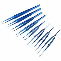 Ophthalmic Tweezers Forceps Titanium Forceps 10.5cm/14cm/16cm Round Handle Ophthalmic Micro Instruments