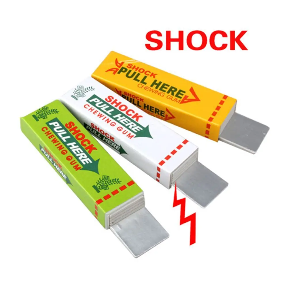 Chewing Gum Electric Funny Electric Shock Chewing Gum Prank Joke Gag Trick Pull Head Safety Electric Shocking Toy