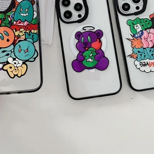 

Cartoon Bear Bomb MagSafe Phone Case Cover for IPhone 11 12 13 14 15 Pro Max Case for IPhone 15 Pro Max