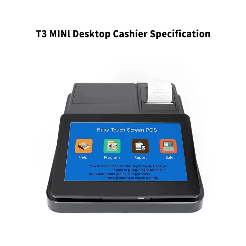 Electronic Cash Register 10.1-Inch Thermal Ticket Printing Capacitive Touc Without Cash Box