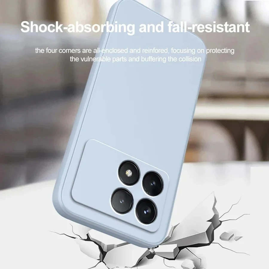 Poco F6 Pro Case Luxury Original Liquid Silicone Soft TPU Cover For Xiaomi F6Pro PocoF6 Pro Phone Cases