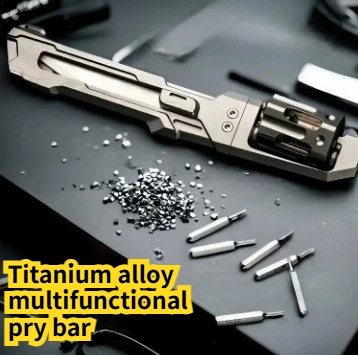 Titanium Alloy Left Wheel Rotating Multifunctional Combination Tool Precision Outdoor Portable EDC Decompression Tool