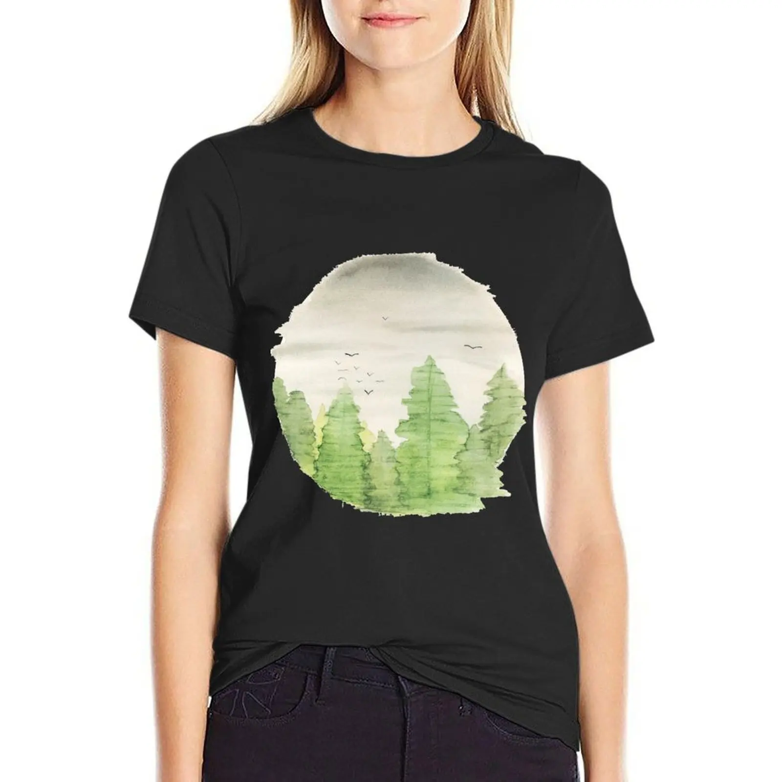 Rainy Pacific Northwest Day T-Shirt aesthetic clothes summer clothes cotton t shirts Women