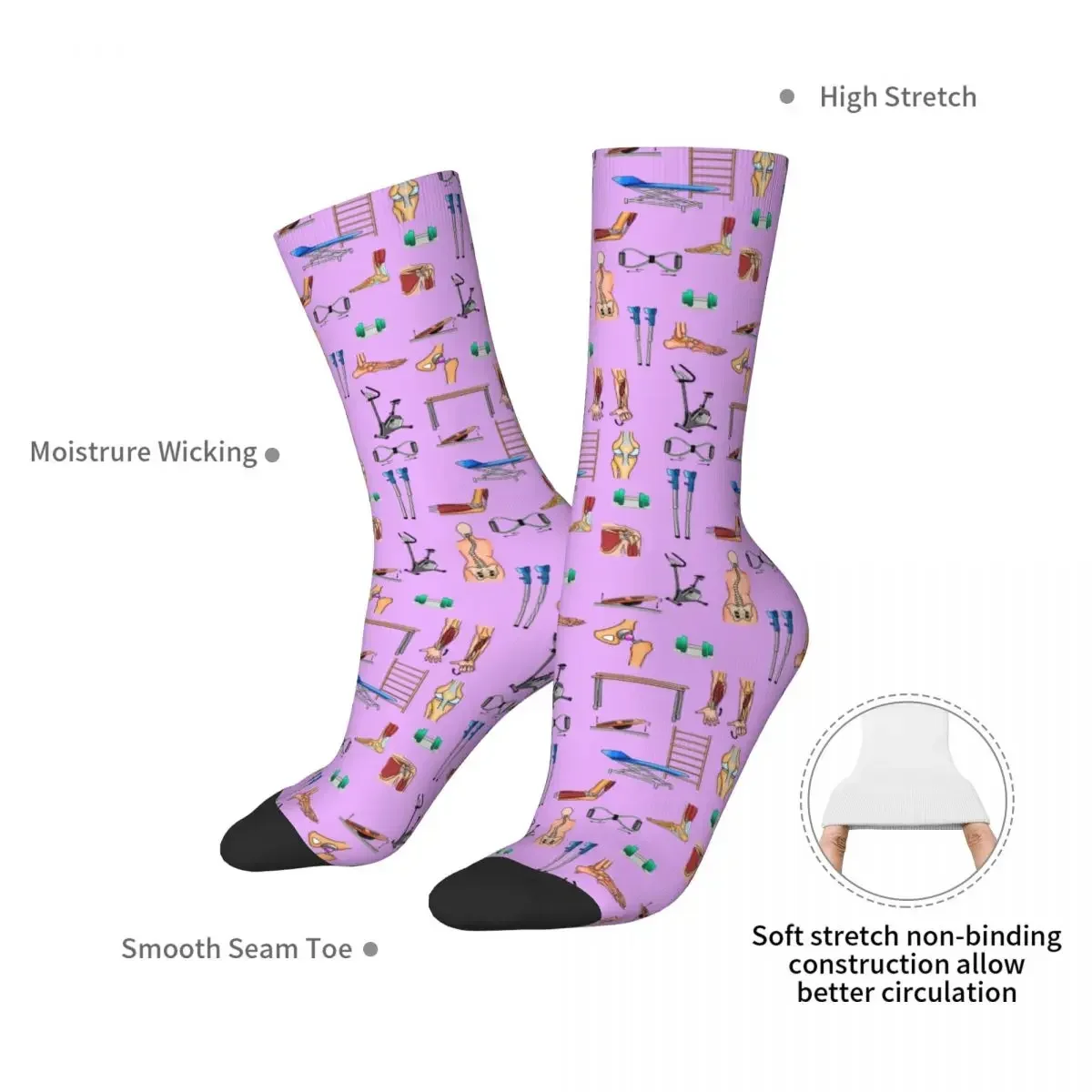 Physiotherapy ISHA Socks Harajuku High Quality Stockings All Season Long Socks Accessories for Unisex Gifts