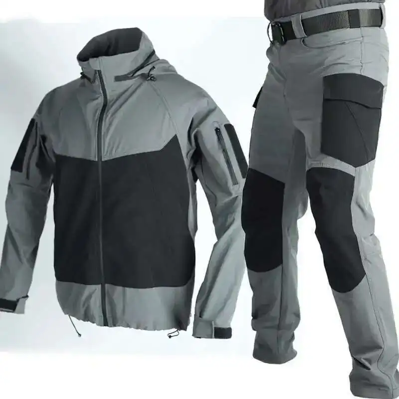 

2024 Combat camouflage men women uniform Tactical clothes Sport Clothing Black cotton polyster Hiking Fishing Clothes