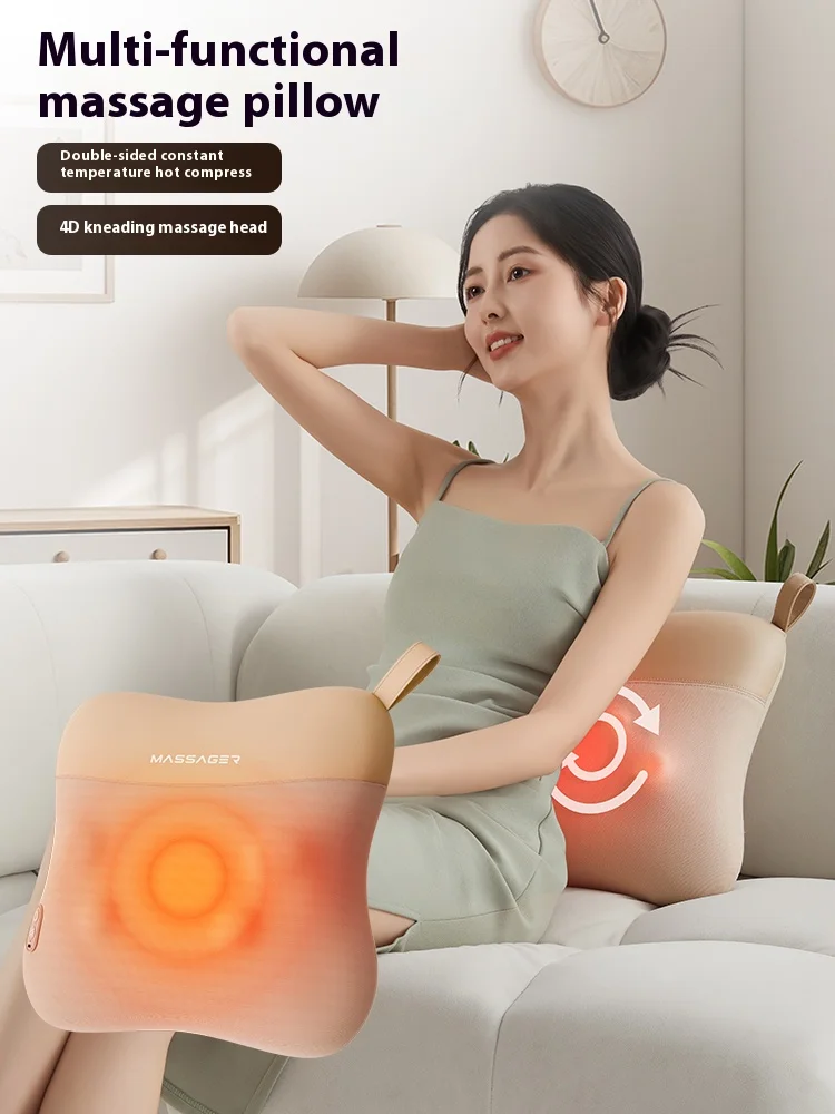 

Massage Waist Backrest Car Cushion Waist Protection Home Pillow Back Massager Kneading Hammer Cushion Waist Massage Pillow